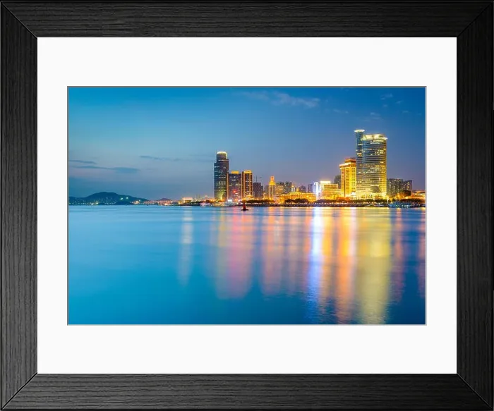 Framed Print : Xiamen, China skyline of Amoy Island Framed Print : Xiamen, China skyline of Amoy Island