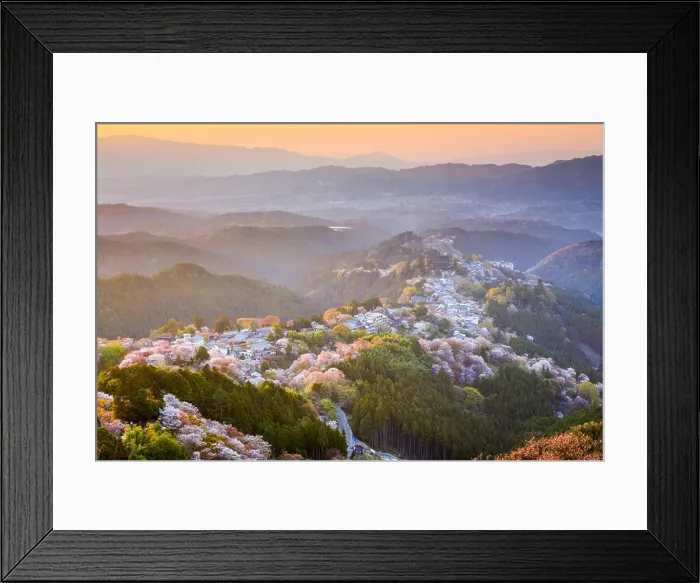 Framed Print : Yoshinoyama, Nara, Japan during the spring season Framed Print : Yoshinoyama, Nara, Japan during the spring season