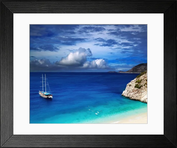 Framed Print : Beach Kaputas, Mediterranean Coast, Turkey Framed Print : Beach Kaputas, Mediterranean Coast, Turkey