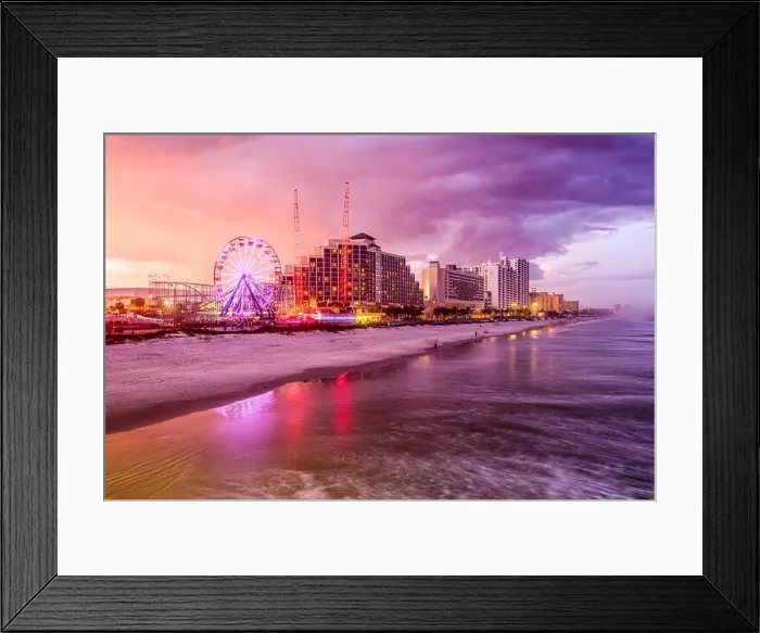 Framed Print : Daytona Beach, Florida, USA beach and resorts cityscape Framed Print : Daytona Beach, Florida, USA beach and resorts cityscape