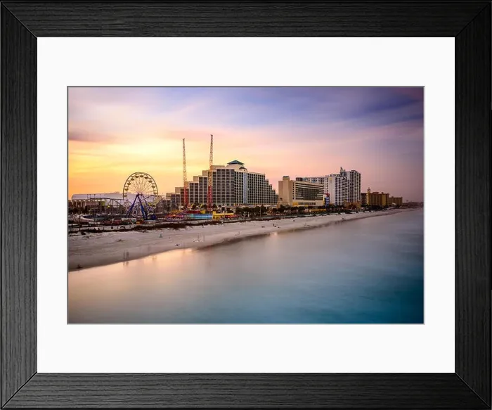 Framed Print : Daytona Beach, Florida, USA beach and resorts cityscape Framed Print : Daytona Beach, Florida, USA beach and resorts cityscape