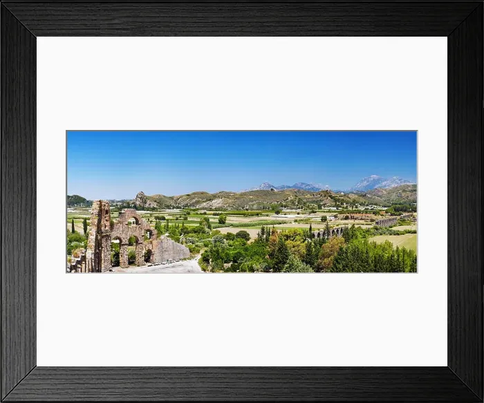 Framed Print : Ruins of ancient Roman aqueduct in Aspendos near Antalya, Turkey Framed Print : Ruins of ancient Roman aqueduct in Aspendos near Antalya, Turkey