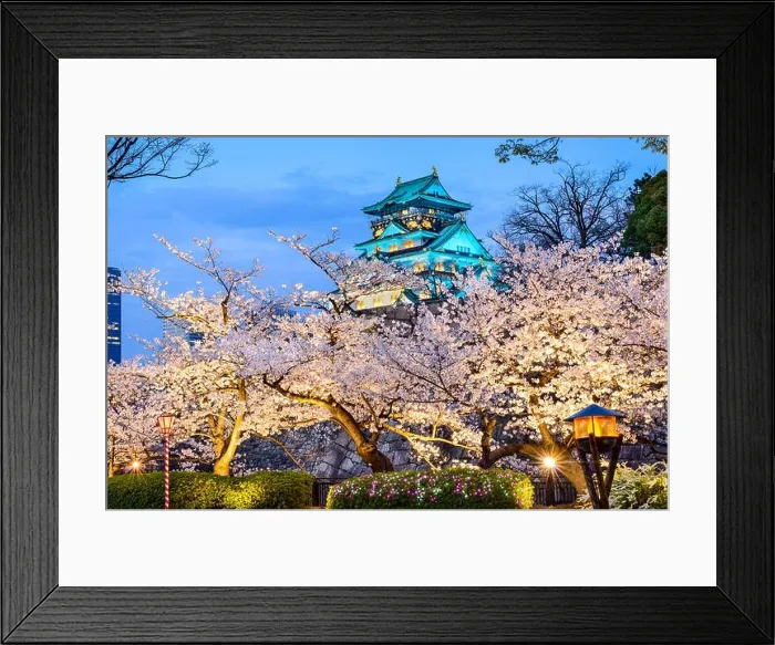 Framed Print : Osaka, Japan at Osaka Castle during the spring season Framed Print : Osaka, Japan at Osaka Castle during the spring season
