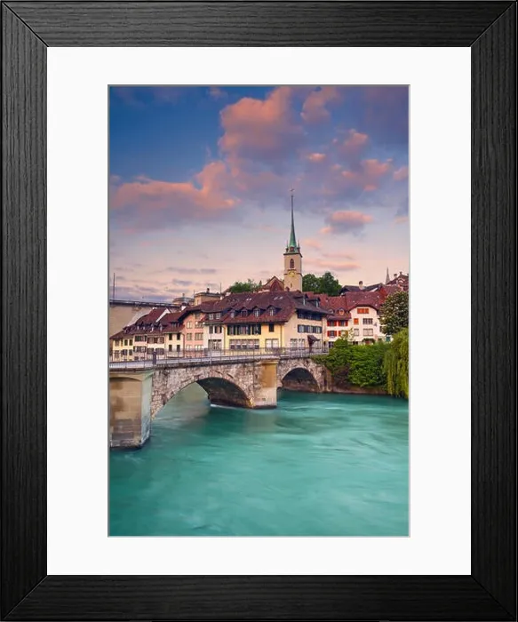 Framed Print : Bern. Image of Bern, capital city of Switzerland, during sunrise Framed Print : Bern. Image of Bern, capital city of Switzerland, during sunrise