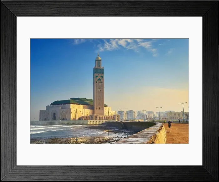 Framed Print : Hassan II Mosque, Casablanca, Morocco, Africa Framed Print : Hassan II Mosque, Casablanca, Morocco, Africa