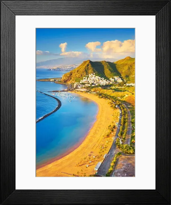 Framed Print : Teresitas Beach and San Andres, Tenerife, Canary Islands, Spain Framed Print : Teresitas Beach and San Andres, Tenerife, Canary Islands, Spain