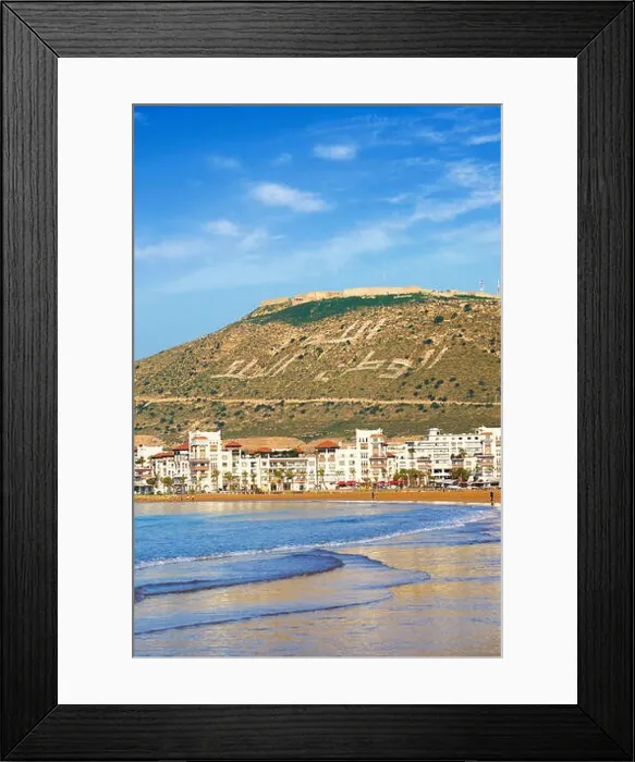 Framed Print : Agadir, Marina with the Kasbah on the hill. Morocco Framed Print : Agadir, Marina with the Kasbah on the hill. Morocco
