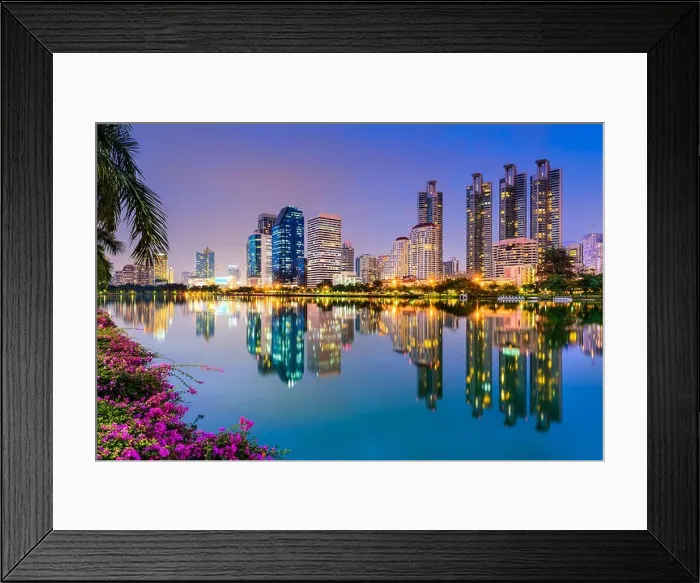 Framed Print : Bangkok, Thailand at Benjakiti Park Framed Print : Bangkok, Thailand at Benjakiti Park