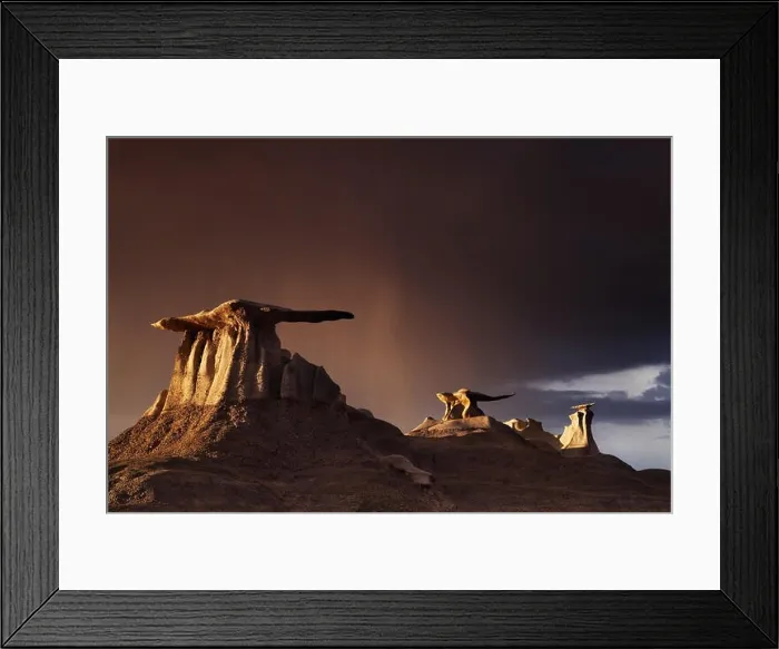 Framed Print : The Wings, bizarre rock formations in Bisti Badlands, New Mexico, USA Framed Print : The Wings, bizarre rock formations in Bisti Badlands, New Mexico, USA