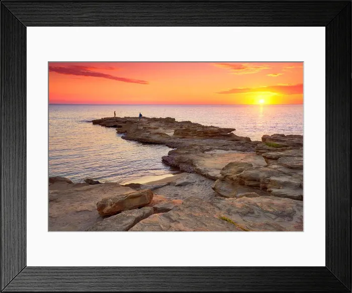 Framed Print : Sunset at the Riviera del Corallo, Sardinia Island, Italy Framed Print : Sunset at the Riviera del Corallo, Sardinia Island, Italy