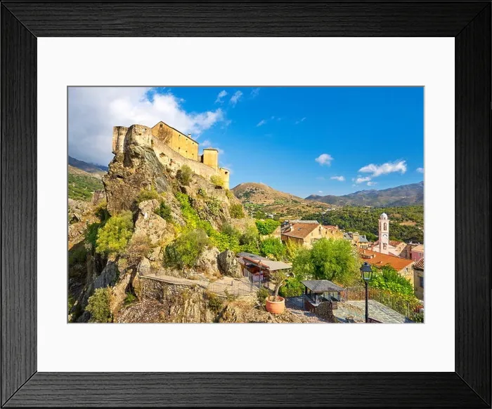 Framed Print : Corte, the Citadel in the Old Town, Corsica Island, France Framed Print : Corte, the Citadel in the Old Town, Corsica Island, France
