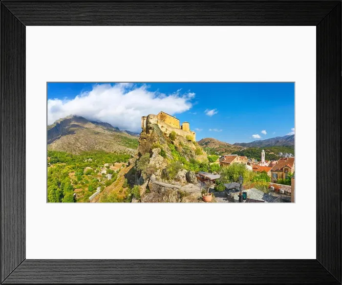 Framed Print : Corte, the Citadel in the Old Town, Corsica Island, France Framed Print : Corte, the Citadel in the Old Town, Corsica Island, France