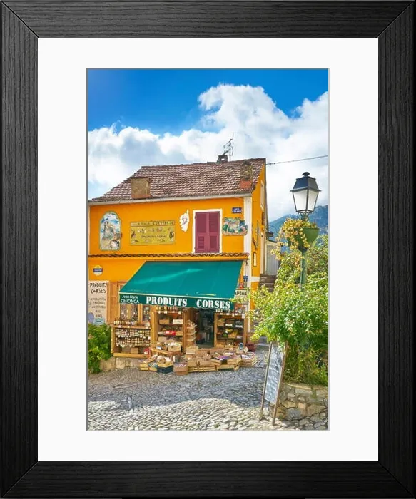 Framed Print : Corte Old Town, Corsica Island, France Framed Print : Corte Old Town, Corsica Island, France