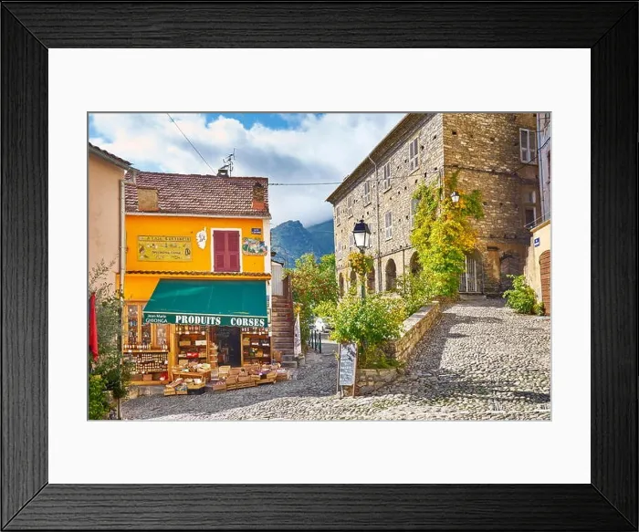 Framed Print : Corte Old Town, Corsica Island, France Framed Print : Corte Old Town, Corsica Island, France