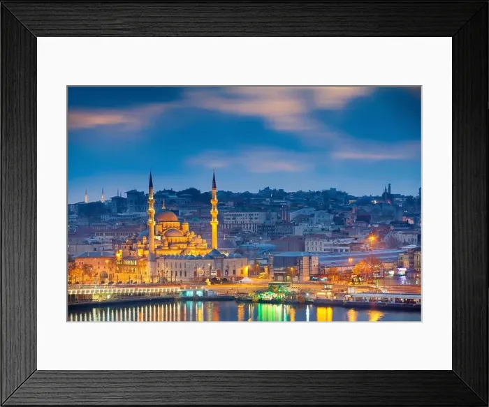 Framed Print : Istanbul. Image of Istanbul with Yeni Cami Mosque during sunrise Framed Print : Istanbul. Image of Istanbul with Yeni Cami Mosque during sunrise