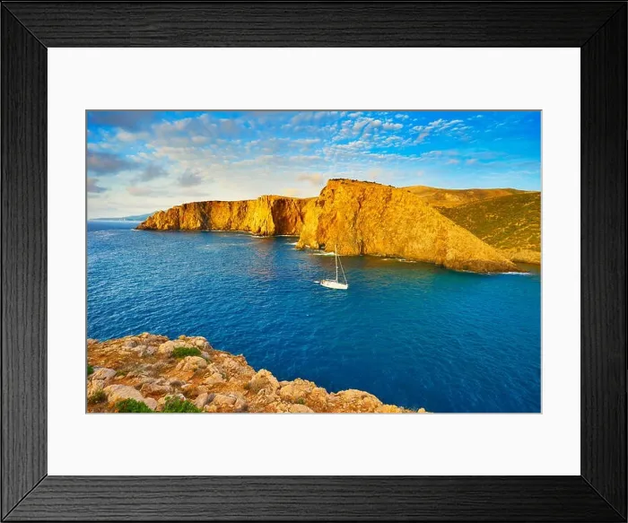 Framed Print : Sardinia Island - Cala Domestica Bay, Buggerru, Italy Framed Print : Sardinia Island - Cala Domestica Bay, Buggerru, Italy