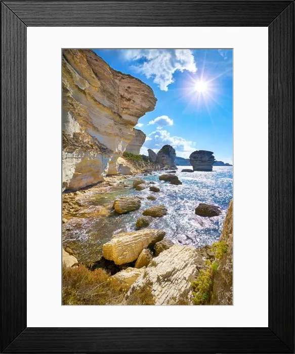 Framed Print : The limestone cliff, Bonifacio, South Coast of Corsica Island, France Framed Print : The limestone cliff, Bonifacio, South Coast of Corsica Island, France