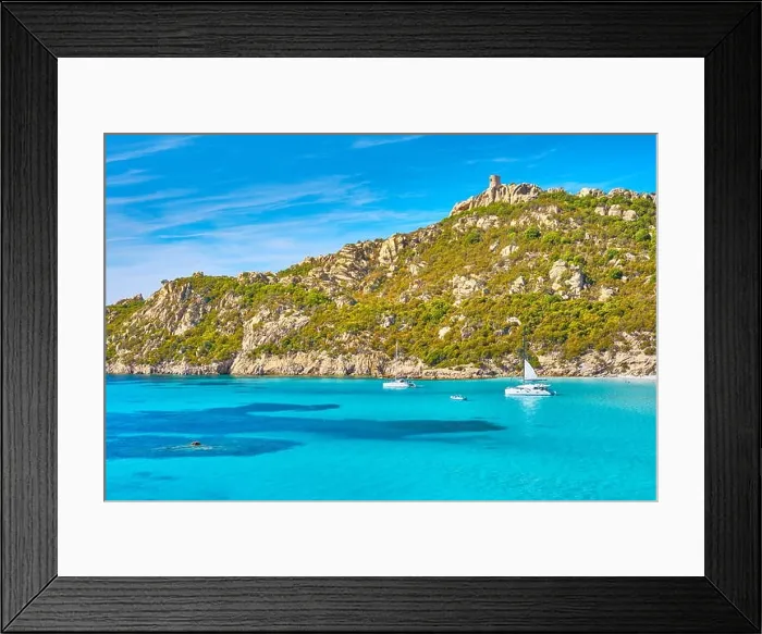 Framed Print : Roccapina Beach, Golfe de Roccapina, South-West Coast, Corsica Island, France