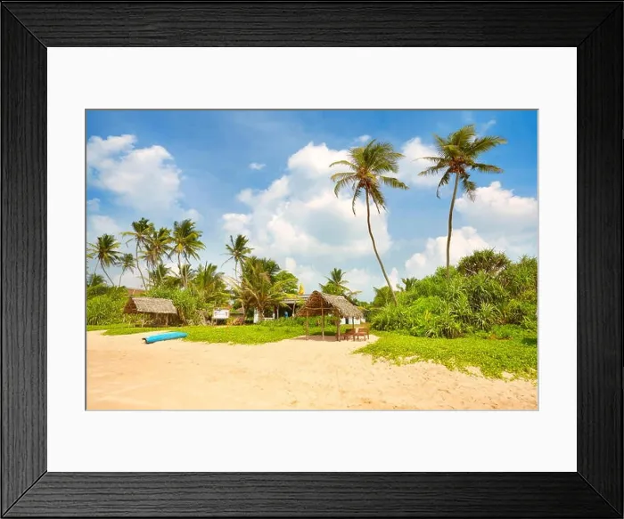 Framed Print : Sri Lanka beach near Koggala, Asia Framed Print : Sri Lanka beach near Koggala, Asia