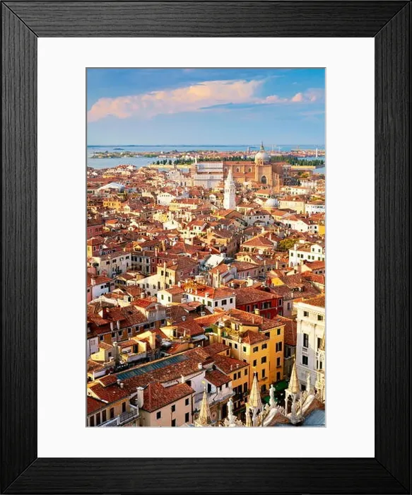 Framed Print : Aeral View of Venice - view from the Campanile Bell Tower Venice, Italy Framed Print : Aeral View of Venice - view from the Campanile Bell Tower Venice, Italy
