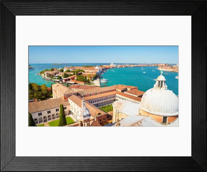 Framed Print : Aerial cityscape view of Venice from San Giorgio Maggiore Bell Tower, Venice, Italy, UNESCO Framed Print : Aerial cityscape view of Venice from San Giorgio Maggiore Bell Tower, Venice, Italy, UNESCO