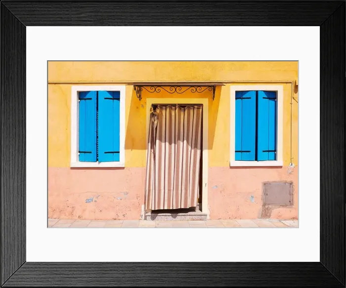 Framed Print : Colourful houses on Burano near Venice, Italy Framed Print : Colourful houses on Burano near Venice, Italy