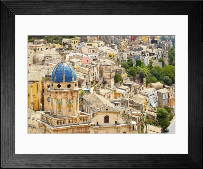 Framed Print : Ragusa Ibla, town view with Santa Maria Church, Sicily, Italy UNESCO Framed Print : Ragusa Ibla, town view with Santa Maria Church, Sicily, Italy UNESCO