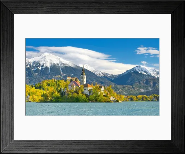 Framed Print : Lake Bled, Julian Alps, Slovenia Framed Print : Lake Bled, Julian Alps, Slovenia