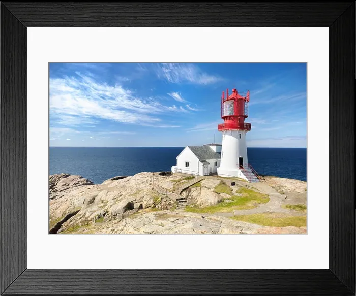 Framed Print : Lighthouse at Lindesnes, Norway