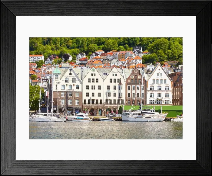 Framed Print : View of historical buildings, Bryggen, Bergen, Norway UNESCO Framed Print : View of historical buildings, Bryggen, Bergen, Norway UNESCO