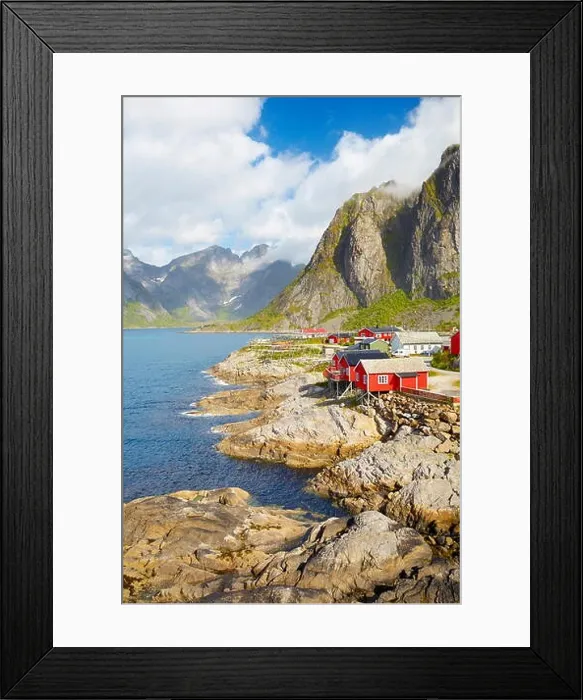Framed Print : Lofoten Islands landscape, Moskenes, Norway Framed Print : Lofoten Islands landscape, Moskenes, Norway