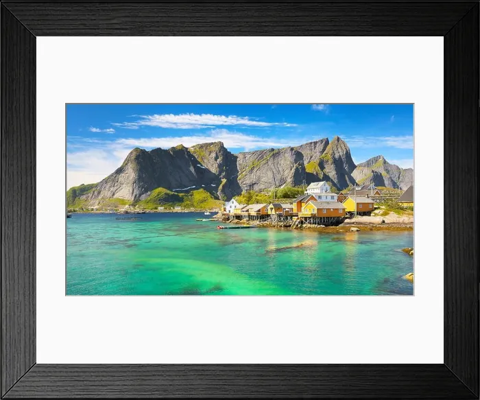 Framed Print : Lofoten Islands landscape, Moskenes, Norway Framed Print : Lofoten Islands landscape, Moskenes, Norway