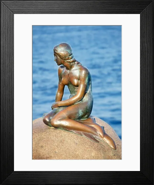 Framed Print : The Little Mermaid Statue, Copenhagen, Denmark Framed Print : The Little Mermaid Statue, Copenhagen, Denmark