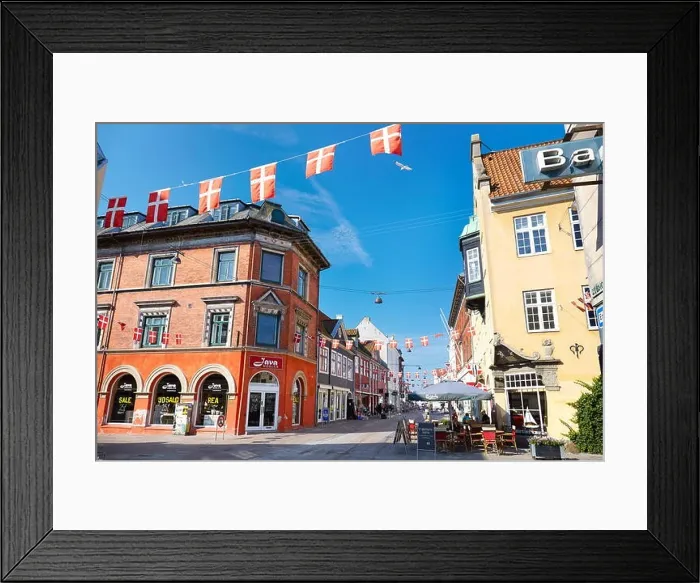 Framed Print : Old town in Helsingor city, Denmark Framed Print : Old town in Helsingor city, Denmark