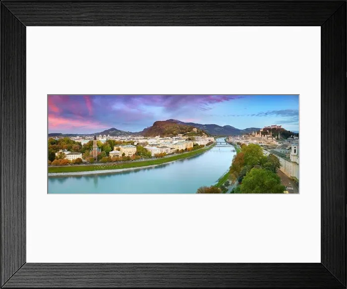 Framed Print : Panoramic aerial view of Salzburg city, Austria Framed Print : Panoramic aerial view of Salzburg city, Austria
