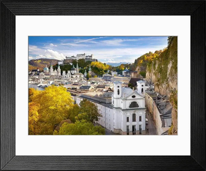 Framed Print : Aerial view of Salzburg Old Town, Austria
