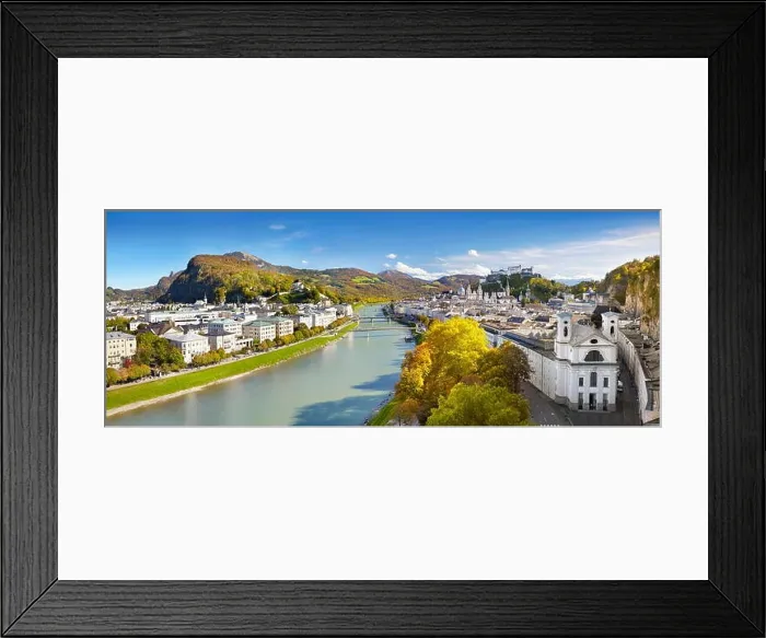 Framed Print : Panoramic aerial view of Salzburg city, Austria Framed Print : Panoramic aerial view of Salzburg city, Austria