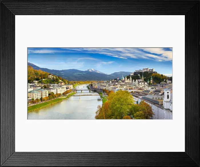 Framed Print : Austria - Panoramic view of Salzburg Framed Print : Austria - Panoramic view of Salzburg
