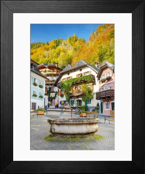 Framed Print : Hallstatt village, Salzkammergut, Austria Framed Print : Hallstatt village, Salzkammergut, Austria