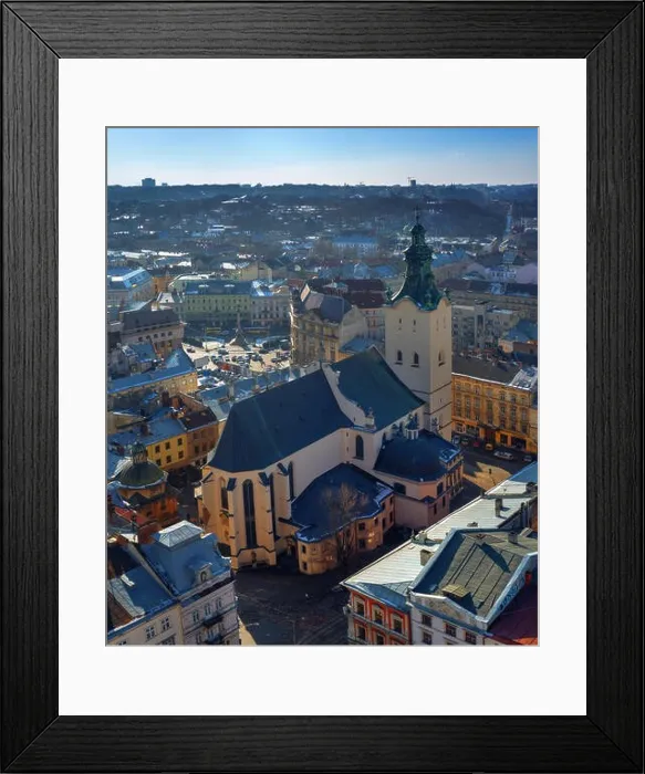 Framed Print : Lviv city day landscape. Ukraine Framed Print : Lviv city day landscape. Ukraine