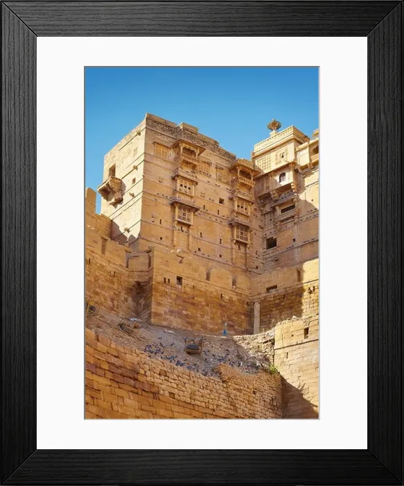 Framed Print : Part of walls of Jaisalmer Fort, Jaisalmer, Rajasthan, India Framed Print : Part of walls of Jaisalmer Fort, Jaisalmer, Rajasthan, India