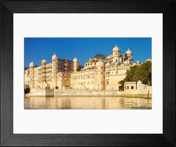 Framed Print : Udaipur - view from the Lake Pichola towards Fateh Prakash Palace Hotel, Rrajasthan, India Framed Print : Udaipur - view from the Lake Pichola towards Fateh Prakash Palace Hotel, Rrajasthan, India