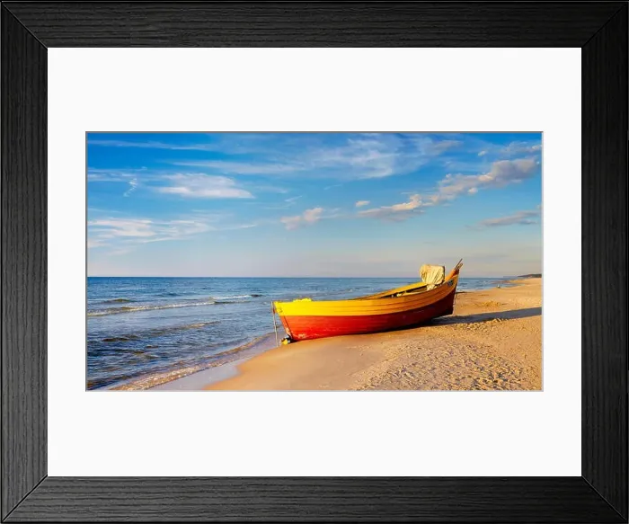 Framed Print : Fishing boat at Baltic Sea, Pomerania, Poland Framed Print : Fishing boat at Baltic Sea, Pomerania, Poland