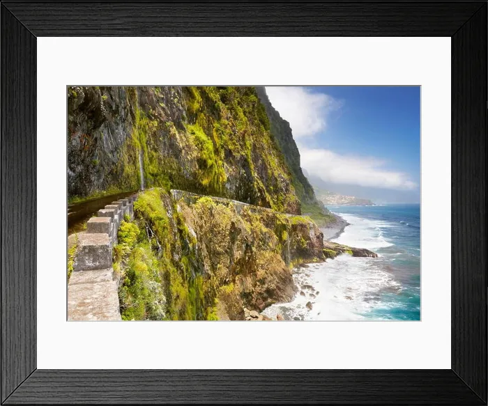 Framed Print : Cliff coastline near Ponta Delgada, Madeira Island, Portugal Framed Print : Cliff coastline near Ponta Delgada, Madeira Island, Portugal