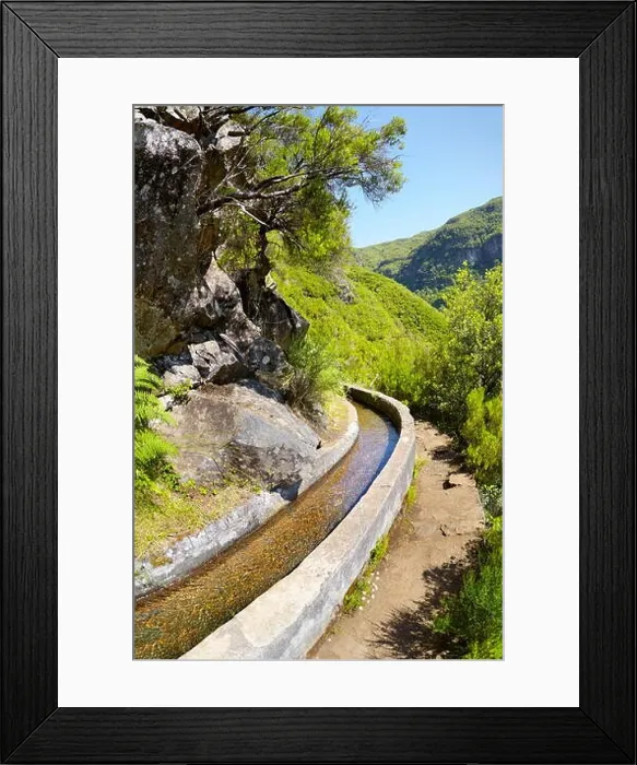 Framed Print : Levada das 25 Fontes, irrigation canal, Rabacal, Madeira Island, Portugal Framed Print : Levada das 25 Fontes, irrigation canal, Rabacal, Madeira Island, Portugal
