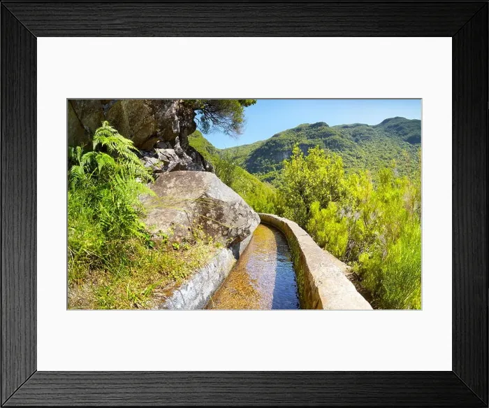 Framed Print : Levada das 25 Fontes, irrigation canal, Rabacal, Madeira Island, Portugal Framed Print : Levada das 25 Fontes, irrigation canal, Rabacal, Madeira Island, Portugal