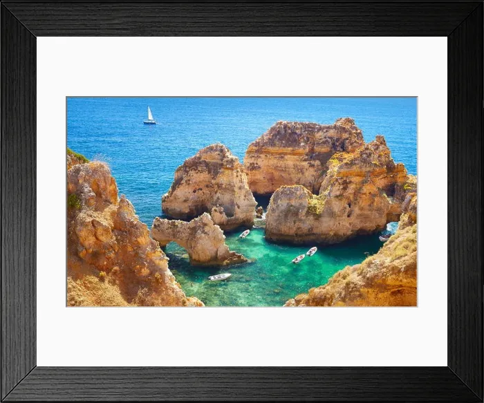 Framed Print : Algarve coast Ponta da Piedade near Lagos, Algarve, Portugal Framed Print : Algarve coast Ponta da Piedade near Lagos, Algarve, Portugal