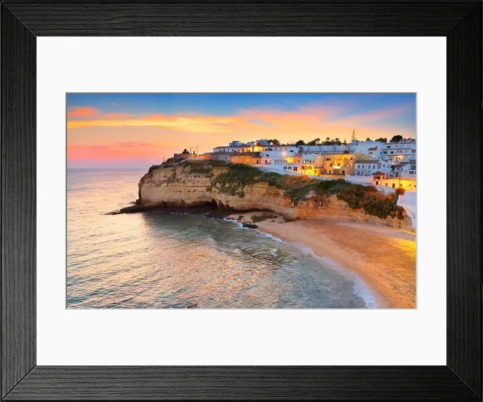 Framed Print : Algarve coast, Carvoeiro at sunset, Portugal Framed Print : Algarve coast, Carvoeiro at sunset, Portugal