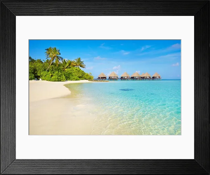 Framed Print : Tropical Beach at Maldives Islands, Ari Atoll Framed Print : Tropical Beach at Maldives Islands, Ari Atoll