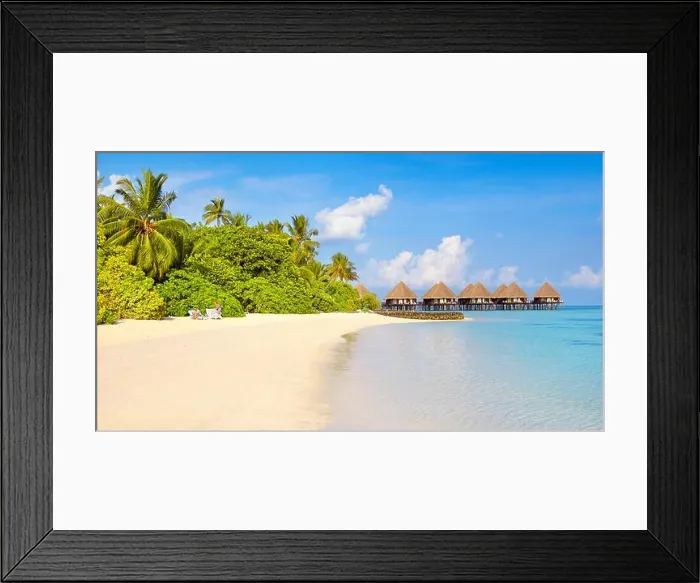 Framed Print : Maldives Island, tropical beach Framed Print : Maldives Island, tropical beach